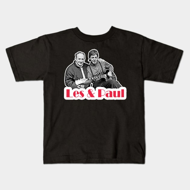 Les & Paul! Kids T-Shirt by RetroZest